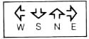 Diagram of NSEW arrow keys
